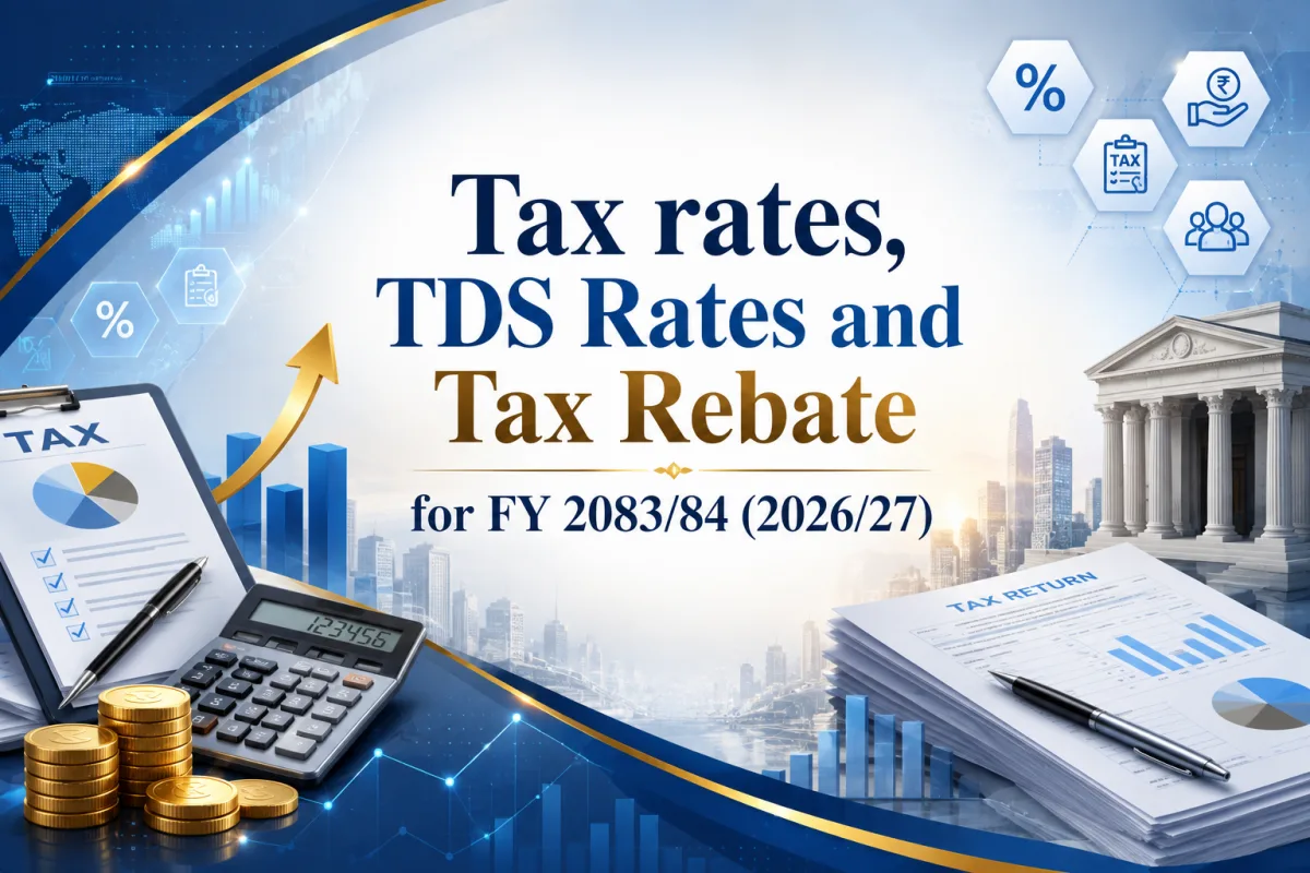 Nepal Income Tax Rate, TDS Rate and Tax Rebate applicable for FY 2083/84