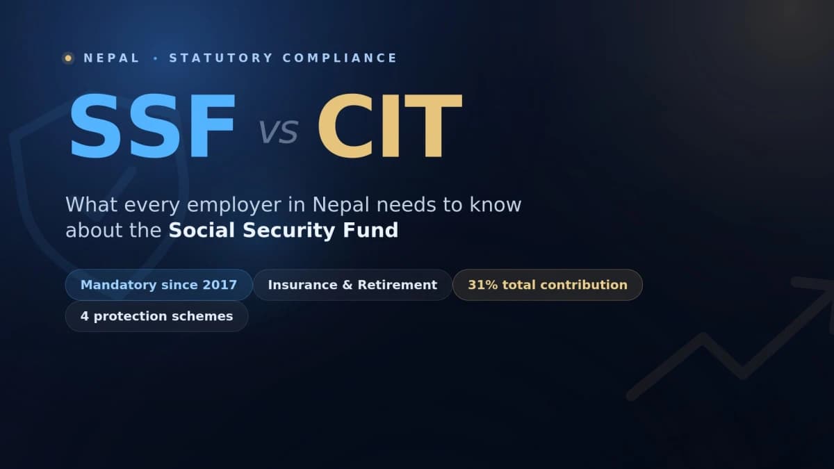 SSF vs CIT: What Every Employer in Nepal Needs to Know