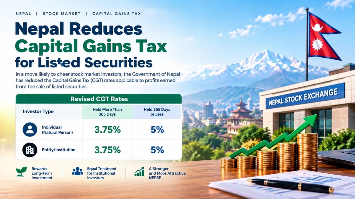 Government Slashes Capital Gains Tax on Listed Shares
