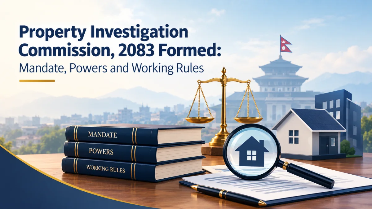 Property Investigation Commission, 2083 Formed: Mandate, Powers and Working Rules